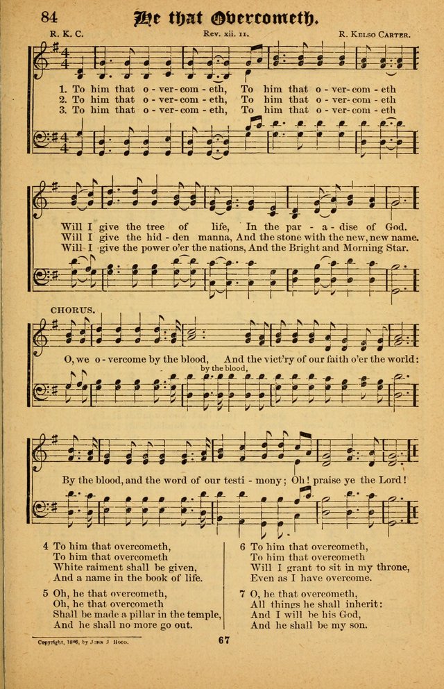 The Silver Trumpet: a collection of new and selected hymns; for use in public worship, revival services, prayer and social meetings, and Sunday schools page 67