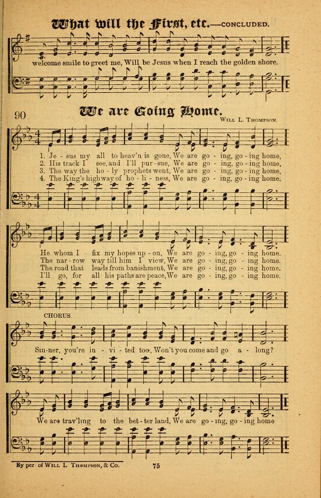 The Silver Trumpet: a collection of new and selected hymns; for use in public worship, revival services, prayer and social meetings, and Sunday schools page 75