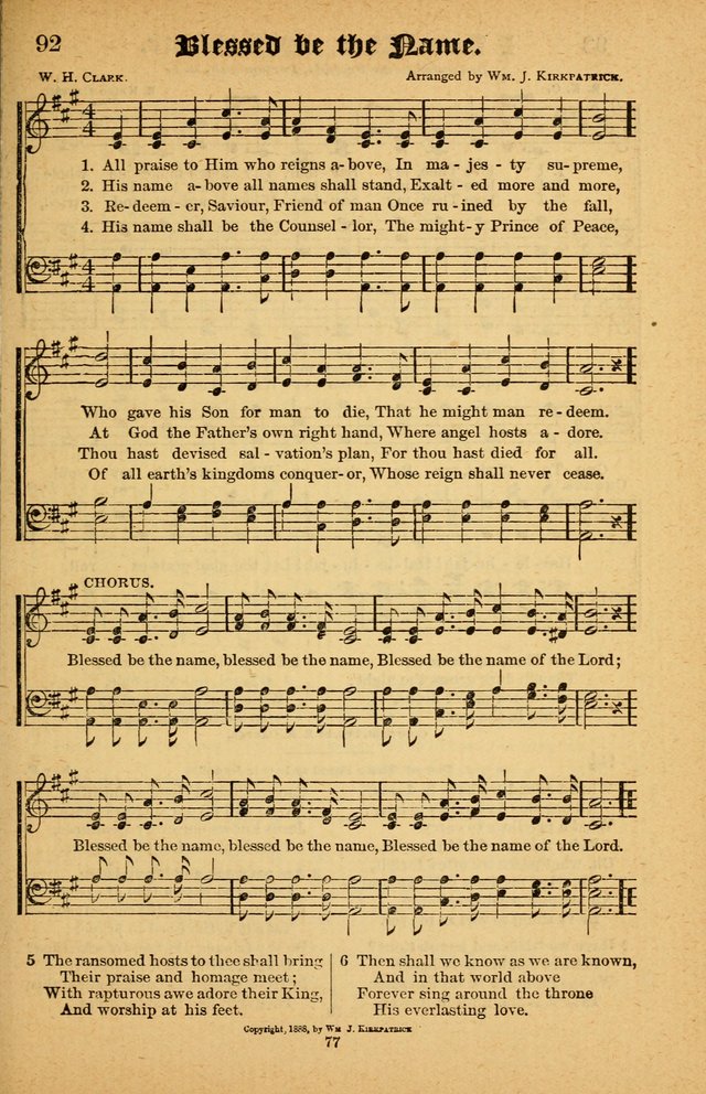 The Silver Trumpet: a collection of new and selected hymns; for use in public worship, revival services, prayer and social meetings, and Sunday schools page 77