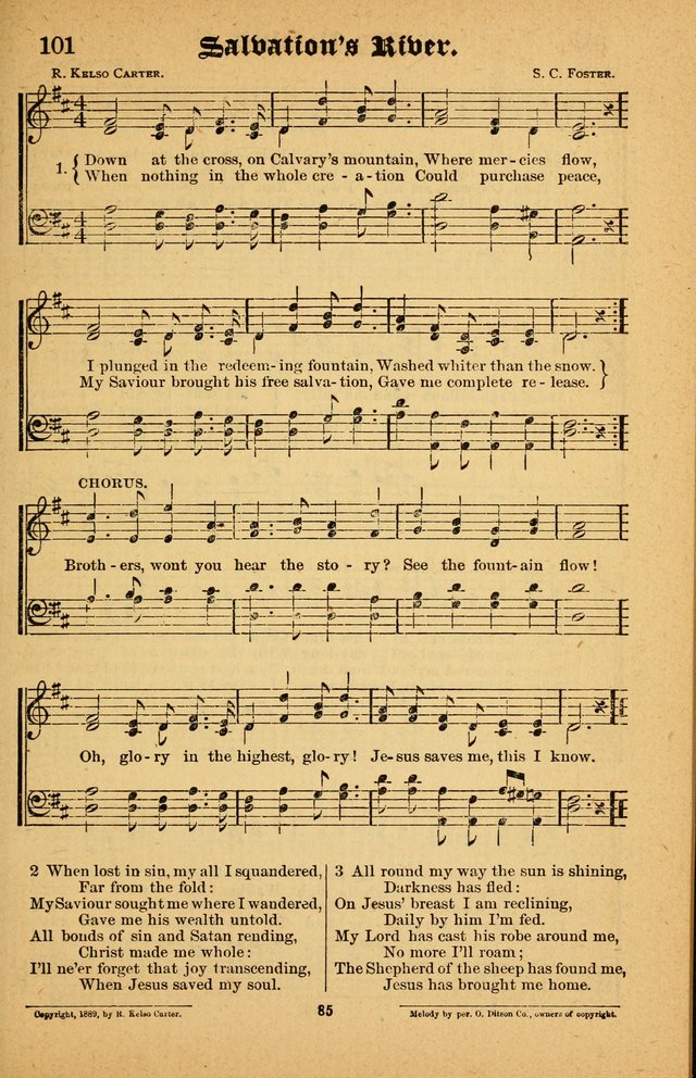 The Silver Trumpet: a collection of new and selected hymns; for use in public worship, revival services, prayer and social meetings, and Sunday schools page 85