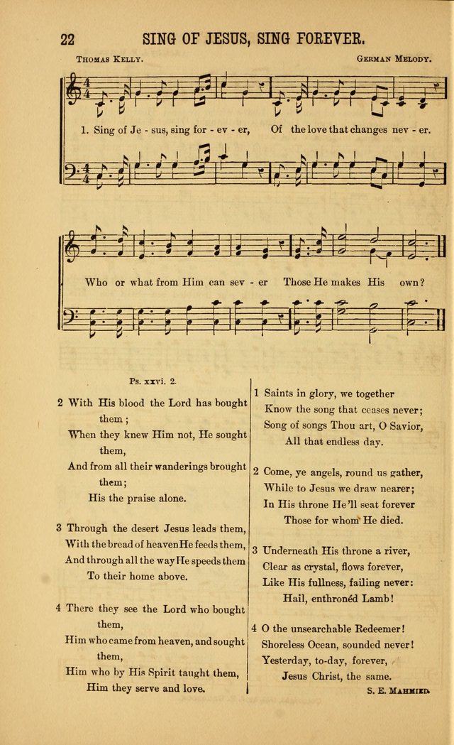Singing on the Way: a collection of hymns and tunes for Sunday schools, social worship and congregations page 22