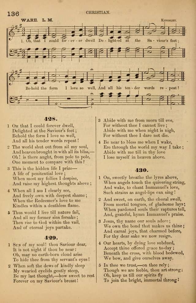 Songs of the Church: or, hymns and tunes for Christian worship page 136