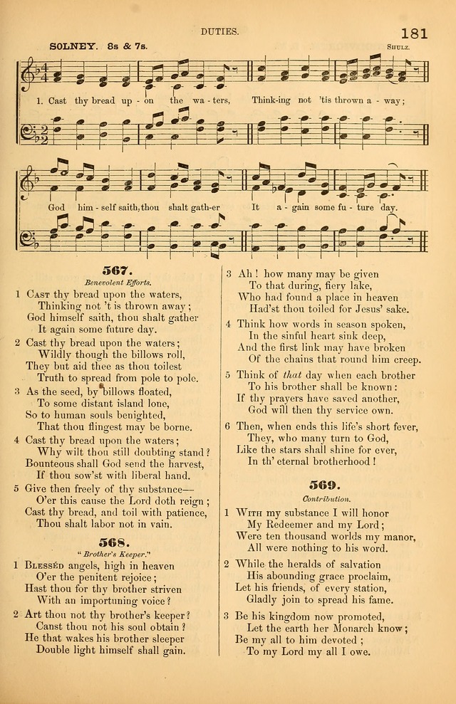 Songs of the Church: or, hymns and tunes for Christian worship page 181