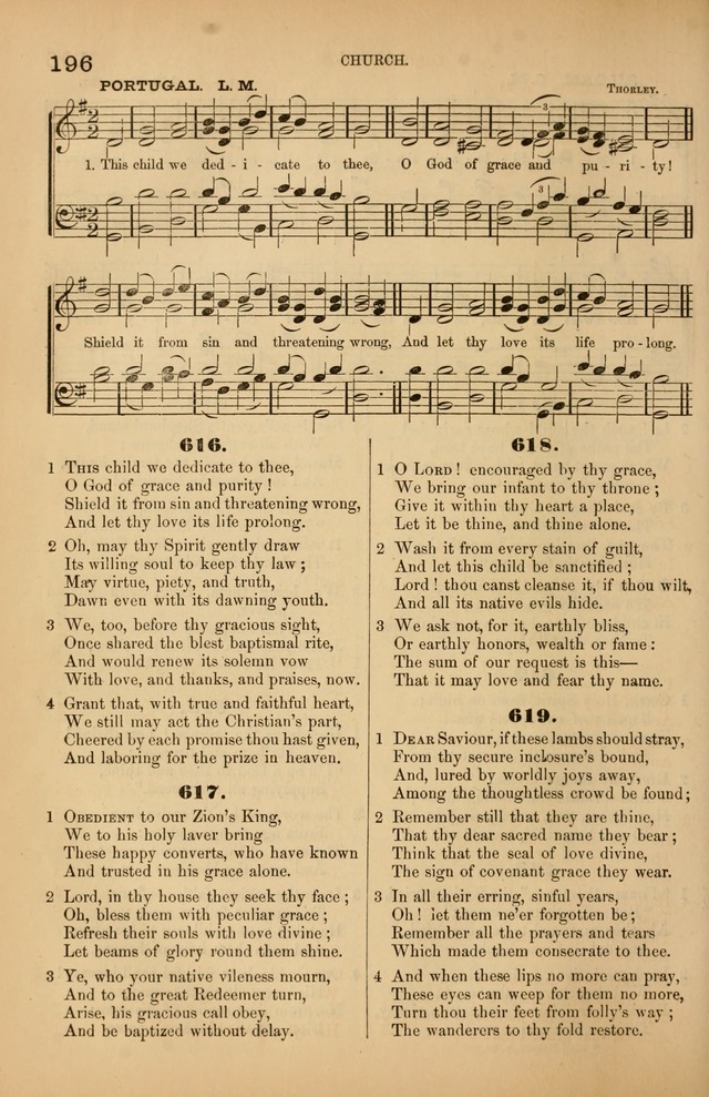 Songs of the Church: or, hymns and tunes for Christian worship page 196