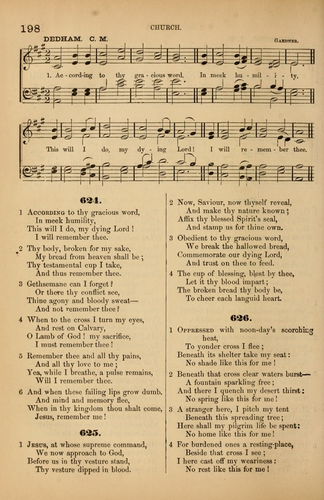 Songs of the Church: or, hymns and tunes for Christian worship page 198