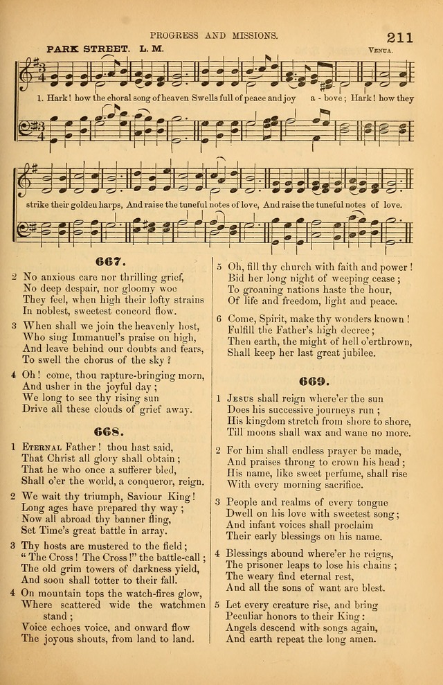 Songs of the Church: or, hymns and tunes for Christian worship page 211