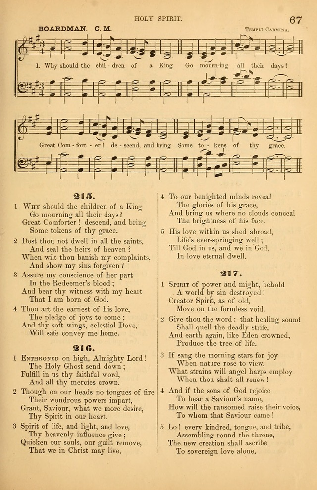 Songs of the Church: or, hymns and tunes for Christian worship page 67