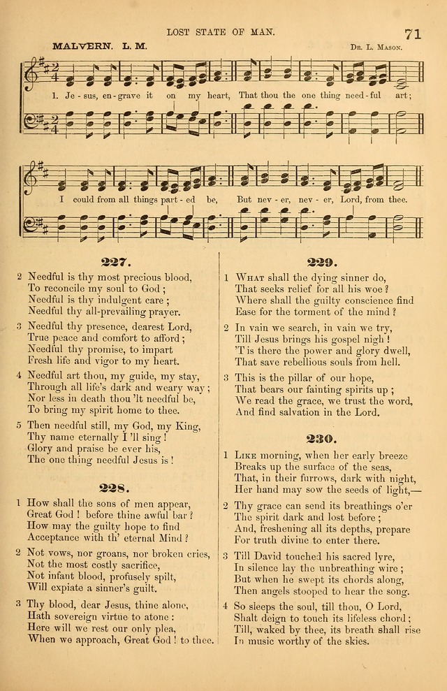 Songs of the Church: or, hymns and tunes for Christian worship page 71