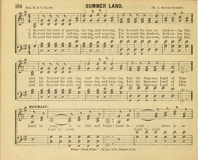 Songs of Glory No. 2: a collection of beautiful songs for Sunday Schools and the Family Circle page 106