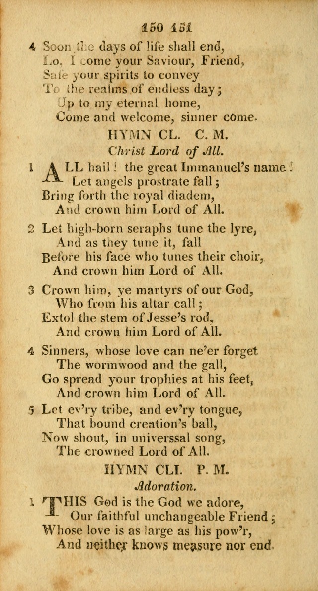 A Selection of Hymns for the use of social religious meetings, and for private devotions 2d ed. page 105