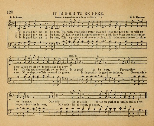 Songs of the Kingdom: a choice collection of songs and hymns for the Sunday school and other social services page 120