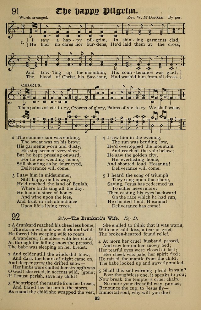 Songs of the New Life: with Songs of Redeeming Love Combined: for use in gospel meetings, etc. page 93