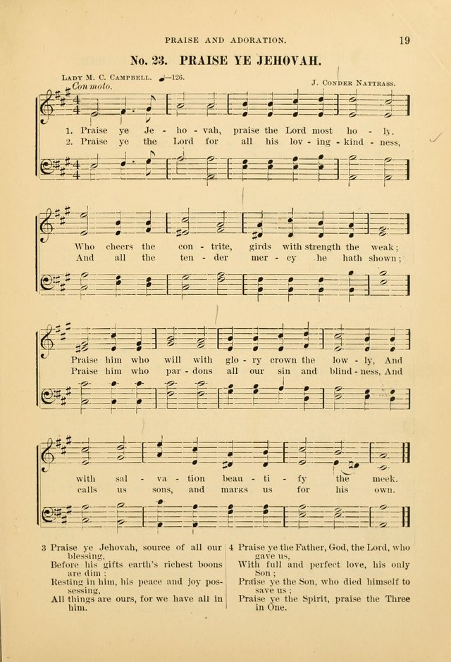 The Spirit of Praise: a collection of music with hymns for use in Sabbath-school services and church meetings page 21