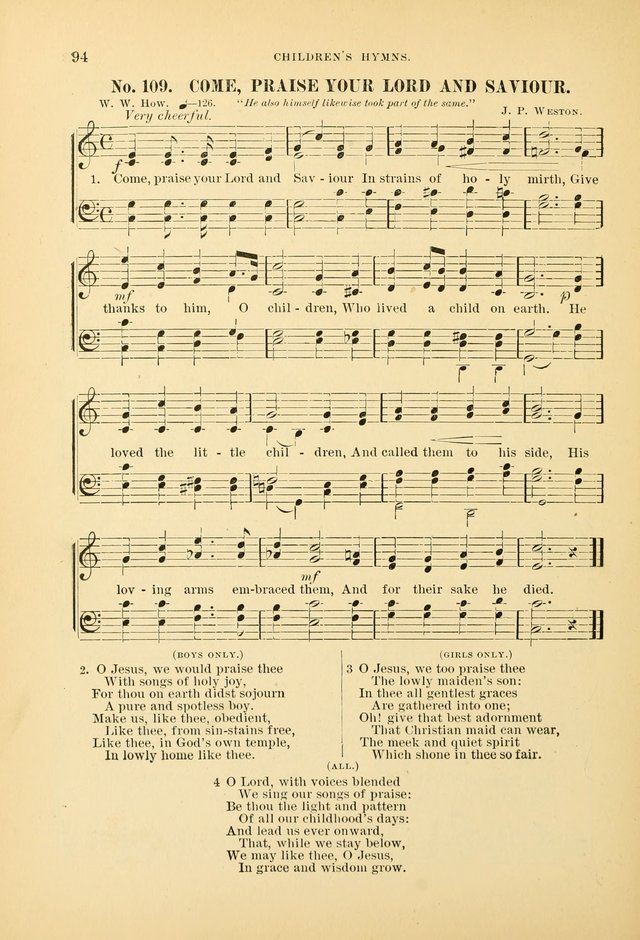 The Spirit of Praise: a collection of music with hymns for use in Sabbath-school services and church meetings page 96