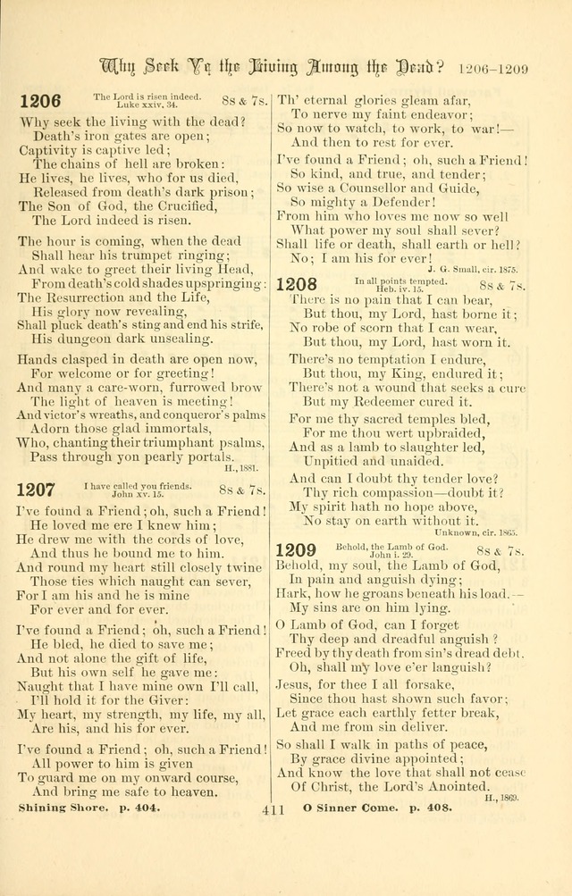 Songs of Pilgrimage: a hymnal for the churches of Christ (2nd ed.) page 411