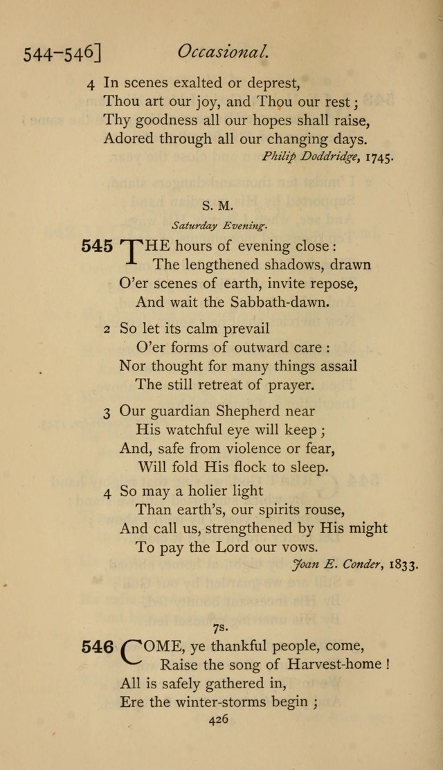 The Sacrifice of Praise. psalms, hymns, and spiritual songs designed for public worship and private devotion, with notes on the origin of hymns. page 426
