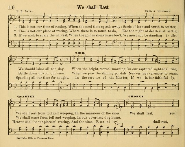 Songs of Rejoicing: a collection of new songs for the Sunday-school page 110