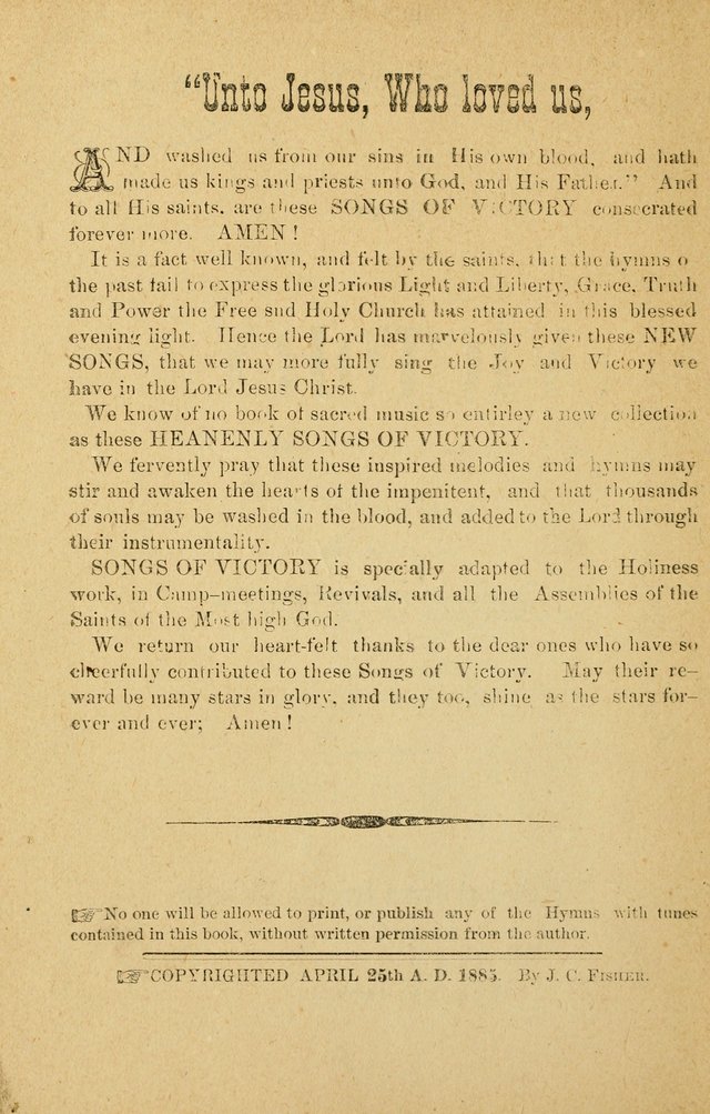 Songs of Victory page 1