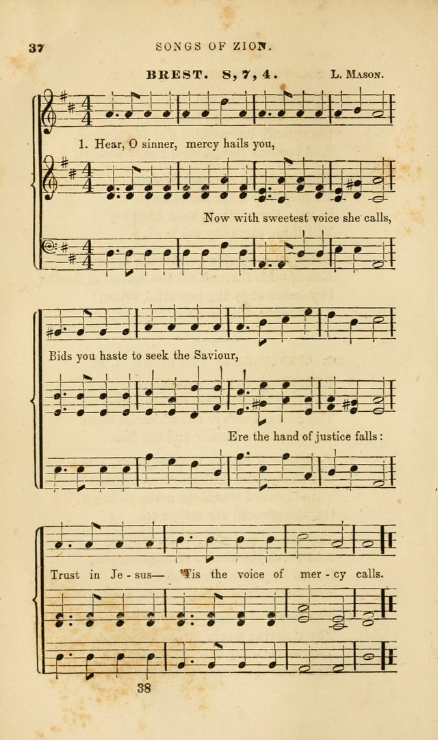 Songs of Zion: a manual of the best and most popular hymns and tunes, for social and private devotion page 45
