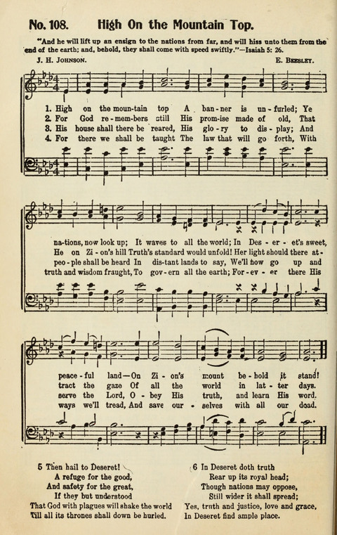 The Songs of Zion: A Collection of Choice Songs page 108
