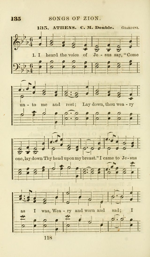 Songs of Zion Enlarged: a manual of the best and most popular hymns and tunes, for social and private devotion page 125