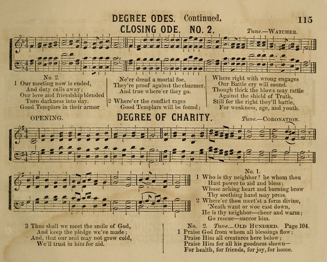 Temperance Chimes: comprising a great variety of new music, glees, songs, and hymns, designed for the use of temperance meeting and organizations, glee clubs, bands of hope, and the home circle page 115