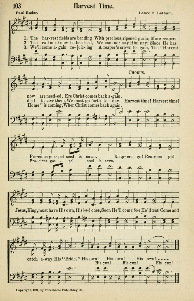 Tabernacle Hymns: No. 2 page 103