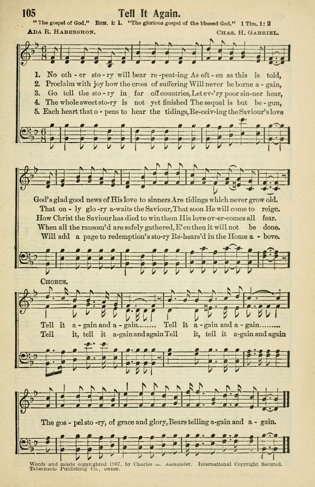 Tabernacle Hymns: No. 2 page 105