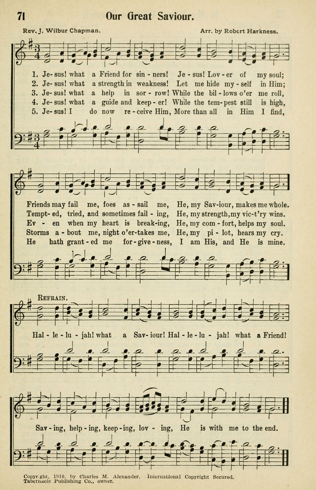 Tabernacle Hymns: No. 2 page 71