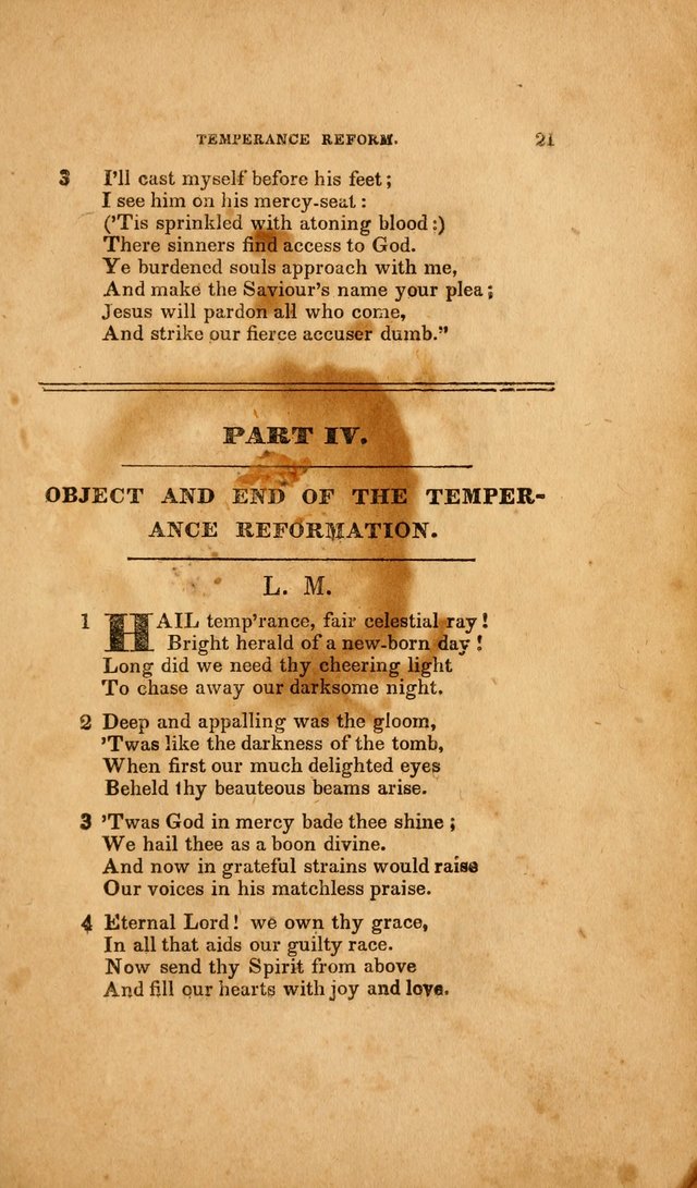 Temperance Hymn Book and Minstrel: a collection of hymns, songs and odes for temperance meetings and festivals page 21