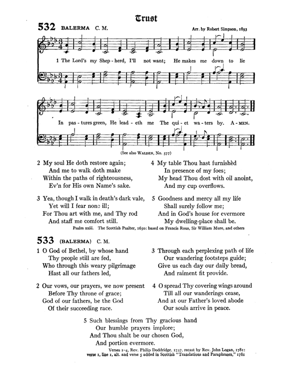 The Hymnal : published in 1895 and revised in 1911 by authority of the General Assembly of the Presbyterian Church in the United States of America : with the supplement of 1917 page 700