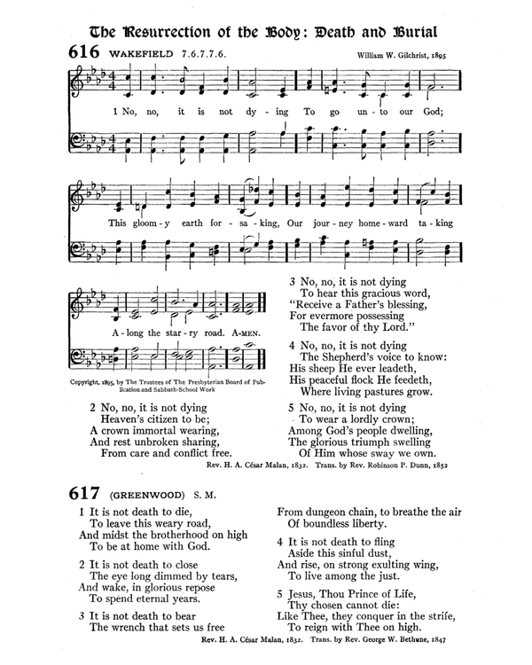The Hymnal : published in 1895 and revised in 1911 by authority of the General Assembly of the Presbyterian Church in the United States of America : with the supplement of 1917 page 809