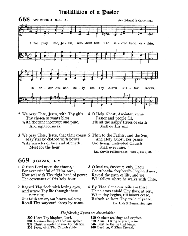 The Hymnal : published in 1895 and revised in 1911 by authority of the General Assembly of the Presbyterian Church in the United States of America : with the supplement of 1917 page 877