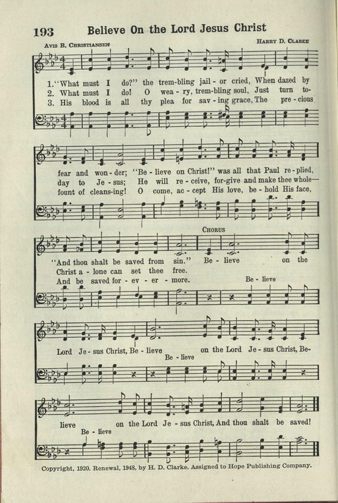Tabernacle Hymns: Number Five page 184