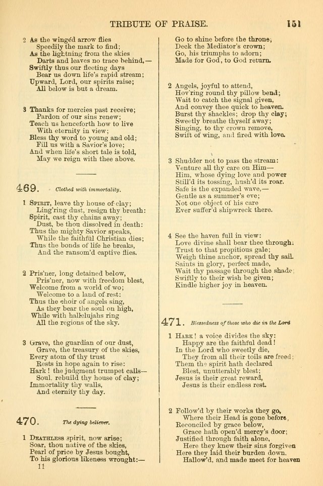 The Tribute of Praise and Methodist Protestant Hymn Book page 168