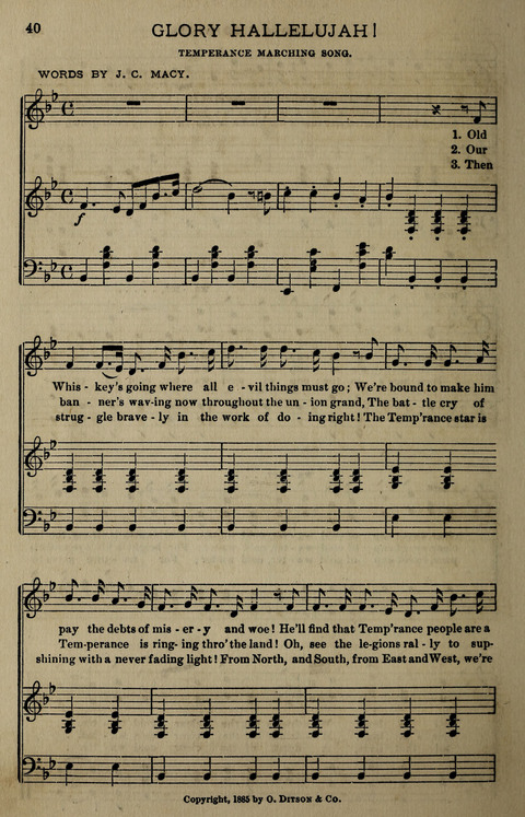 Temperance Song Herald: a collection of songs, choruses, hymns, and other pieces for the use of temperance meetings, lodges, and the home circle page 40