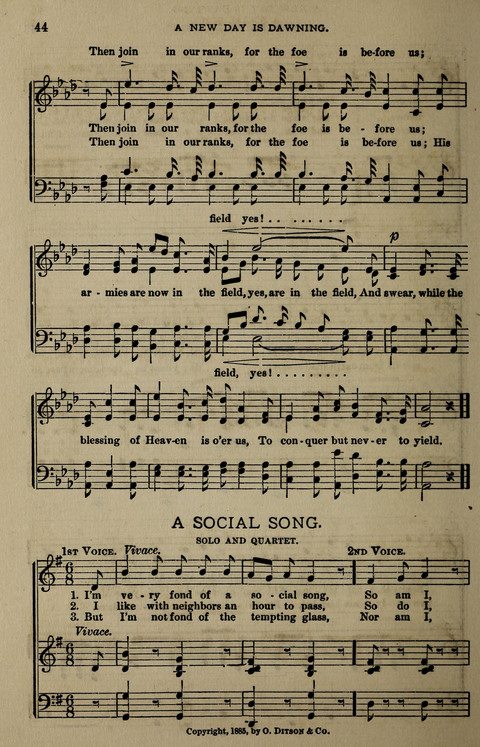 Temperance Song Herald: a collection of songs, choruses, hymns, and other pieces for the use of temperance meetings, lodges, and the home circle page 44