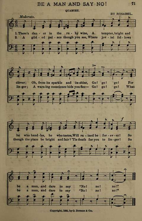 Temperance Song Herald: a collection of songs, choruses, hymns, and other pieces for the use of temperance meetings, lodges, and the home circle page 71