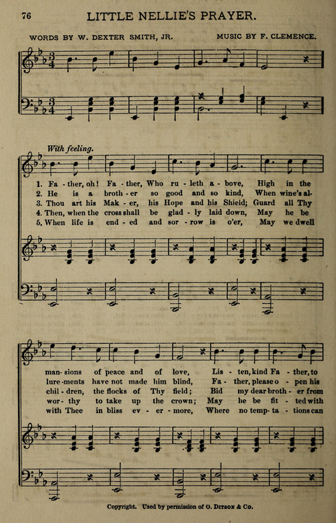 Temperance Song Herald: a collection of songs, choruses, hymns, and other pieces for the use of temperance meetings, lodges, and the home circle page 76