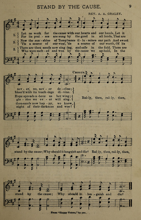 Temperance Song Herald: a collection of songs, choruses, hymns, and other pieces for the use of temperance meetings, lodges, and the home circle page 9