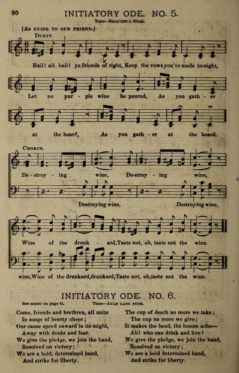 Temperance Song Herald: a collection of songs, choruses, hymns, and other pieces for the use of temperance meetings, lodges, and the home circle page 90