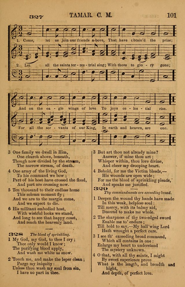 The Tribute of Praise: a collection of hymns and tunes for public and social worship, and for use in the family circle page 101