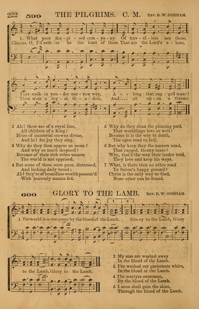 The Tribute of Praise: a collection of hymns and tunes for public and social worship, and for use in the family circle page 222