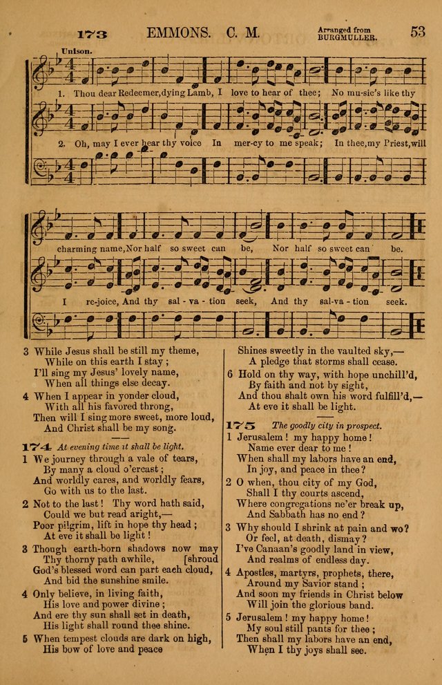 The Tribute of Praise: a collection of hymns and tunes for public and social worship, and for use in the family circle page 53