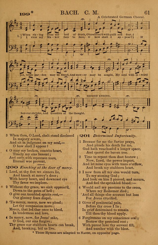 The Tribute of Praise: a collection of hymns and tunes for public and social worship, and for use in the family circle page 61