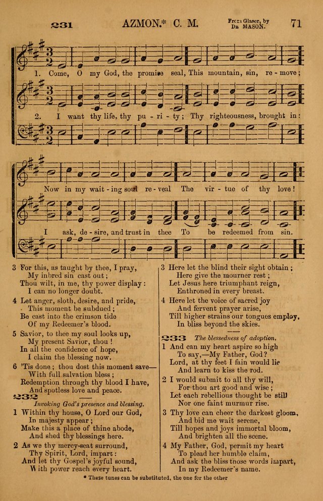 The Tribute of Praise: a collection of hymns and tunes for public and social worship, and for use in the family circle page 71