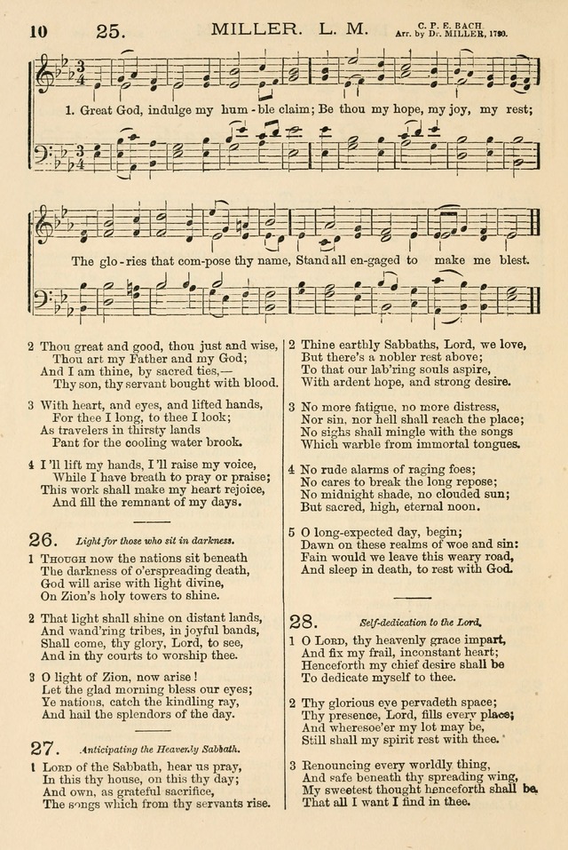 The Tribute of Praise: a collection of hymns and tunes for public and social worship, and for the use in the family circle and Sabbath school page 10