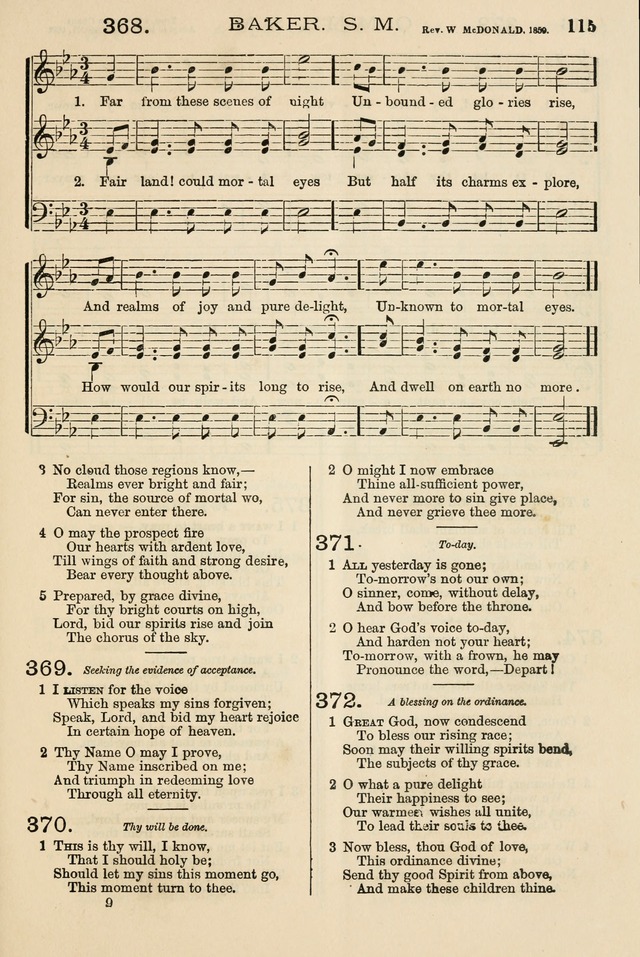 The Tribute of Praise: a collection of hymns and tunes for public and social worship, and for the use in the family circle and Sabbath school page 115