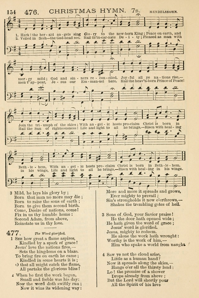 The Tribute of Praise: a collection of hymns and tunes for public and social worship, and for the use in the family circle and Sabbath school page 154