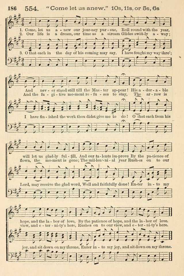 The Tribute of Praise: a collection of hymns and tunes for public and social worship, and for the use in the family circle and Sabbath school page 186